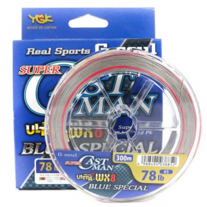 Плетёный шнур YGK G-Soul Super CastMan WX8 BLue Special #5 (300м)